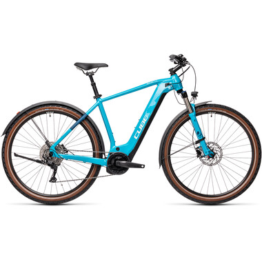 Bicicleta todocamino eléctrica CUBE NATURE HYBRID EXC 500 ALLROAD Azul 2021 0